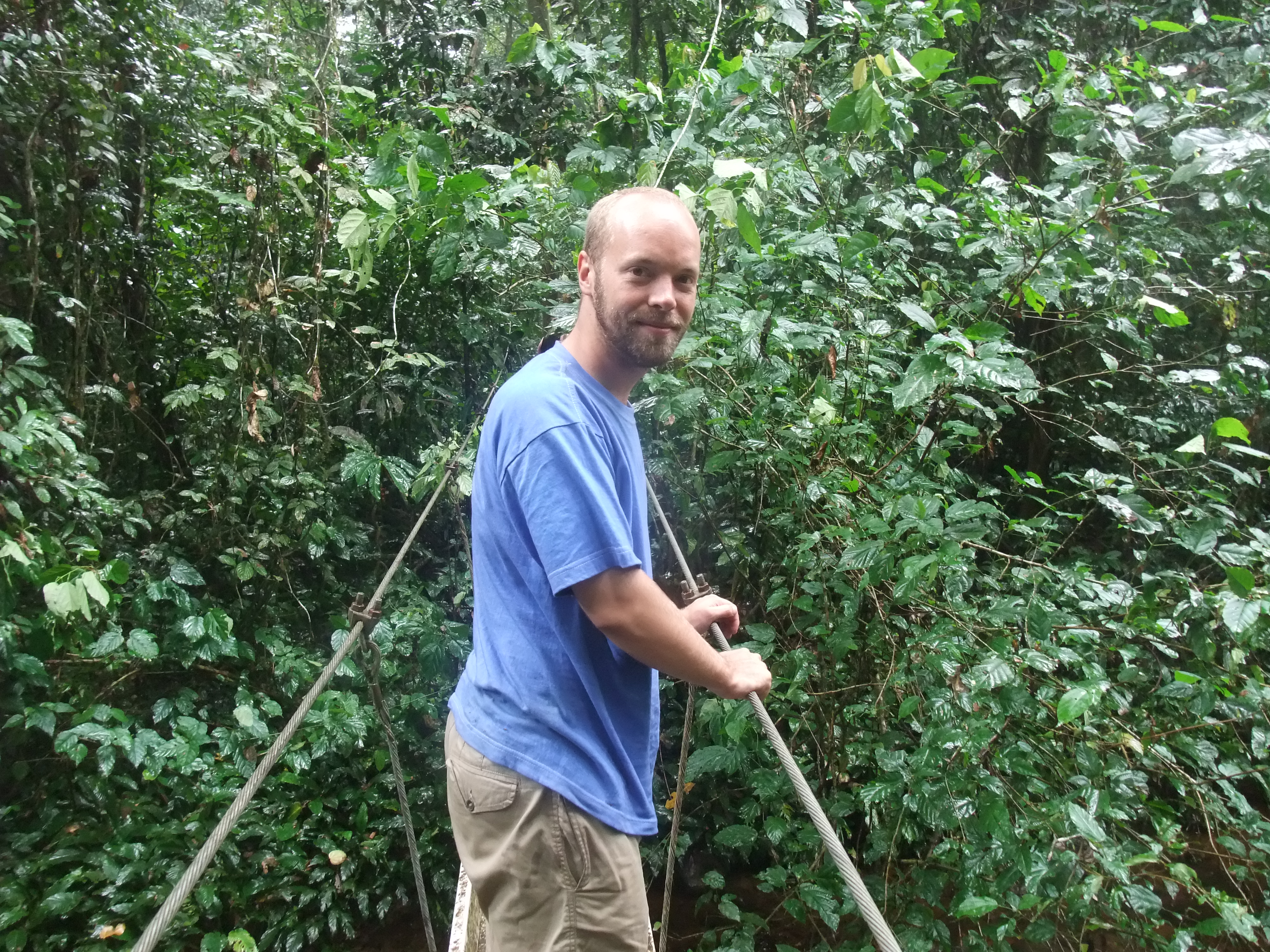 Simon in the rainforest in Afi